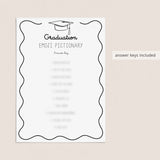 Wavy Border Grad Party Games Bundle Printable