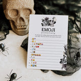 Goth Bridal Shower Emoji Game with Answer Key Printable
