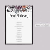 Halloween Bridal Shower Games Bundle Black Purple Floral