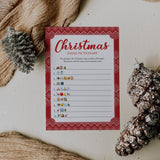 Christmas Emojis Game with Answer Key Printable