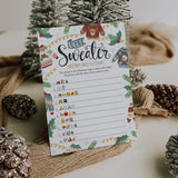 Ugly Christmas Sweater Party Emojis Game with Answers