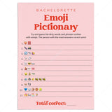Bachelorette Emoji Pictionary Game Printable Pink and Red by LittleSizzle