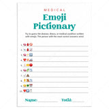 Medical Emoji Pictionary Answers Included by LittleSizzle