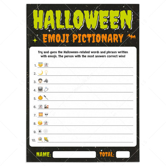 Halloween Emojis Game Printable | Monster Theme by LittleSizzle