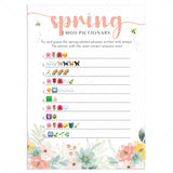 Spring Emoji Pictionary with Answers Printable by LittleSizzle
