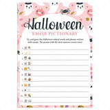 Non Scary Girly Halloween Emojis Game with Answers Printable by LittleSizzle