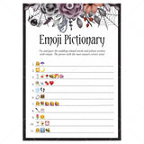Gothic Bridal Shower Game Emoji Pictionary with Answers Printable by LittleSizzle