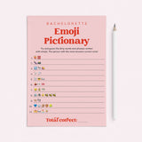 Bachelorette Emoji Pictionary Game Printable Pink and Red by LittleSizzle