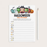 Halloween Emoji Pictionary with Answer Key Printable by LittleSizzle