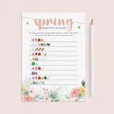 Spring Themed Games Bundle Printable