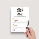 Goth Bridal Shower Emoji Game with Answer Key Printable