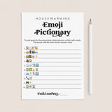 Housewarming Party Game Emoji Pictionary with Answers Digital Download by LittleSizzle