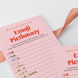 Bachelorette Emoji Pictionary Game Printable Pink and Red