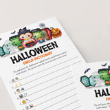 Halloween Emoji Pictionary with Answer Key Printable