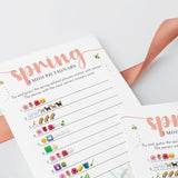 Spring Emoji Pictionary with Answers Printable