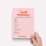 Bachelorette Emoji Pictionary Game Printable Pink and Red