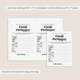 Housewarming Party Game Emoji Pictionary with Answers Digital Download