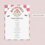 Ghost Halloween Party Game Emoji Pictionary Printable