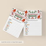 Printable Christmas Emoji Pictionary Game Card with Answers