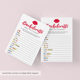 Emoji Pictionary with Answers Bachelorette Game Printable