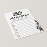 Gothic Halloween Party Game Emoji Pictionary with Answers