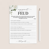 Family Feud Engagement Questions and Answers Printable by LittleSizzle