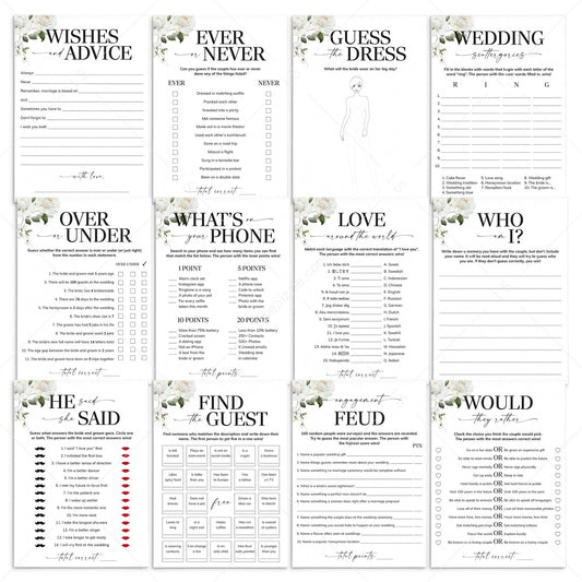 Floral Engagement Party Games Printable by LittleSizzle