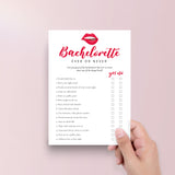 Ever or Never Bachelorette Game Printable Cheeky Red Lips