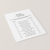 Ever or Never Office Edition | Printable Office Party Game Cards