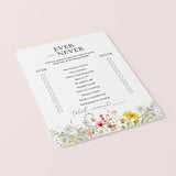 Mother's Day Ever or Never Game Has Mom Ever Printable