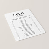 Class Reunion Ever or Never Game Printable