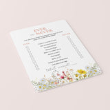 Birthday Ever or Never Game Wildflower Theme