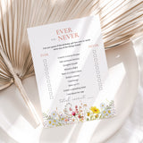 Birthday Ever or Never Game Wildflower Theme