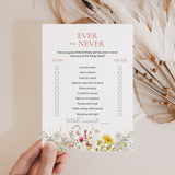 Girl First Birthday Ever or Never Game Wildflower Theme