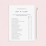 Bachelorette Ever or Never Game Printable by LittleSizzle