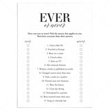 Class Reunion Ever or Never Game Printable by LittleSizzle