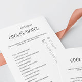 Ever or Never Birthday Game for Her Printable