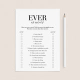 Class Reunion Ever or Never Game Printable by LittleSizzle