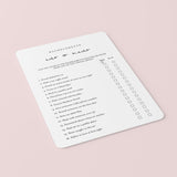 Bachelorette Ever or Never Game Printable