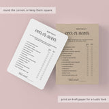 Ever or Never Birthday Game for Her Printable