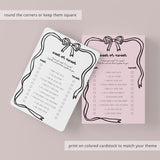 Adult Party Game Ever or Never Coquette Theme