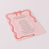 Ever or Never Printable Bachelorette Party Game Pink Wavy Border