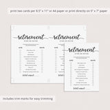 Retirement Ever or Never Game Printable