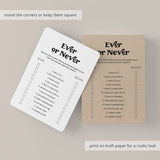 Printable Ever or Never Icebreaker Questions