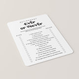 Retirement Printable Ever or Never Game