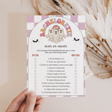 Retro 70s Halloween Bachelorette Game Ever or Never