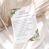 Wine Themed Party Wine Fact or Fiction Game with Answers Printable