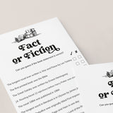 Fun Party Game for Book Lovers | Fact or Fiction Printable