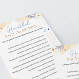 Hanukkah Fact or Fiction Game with Answer Key Printable