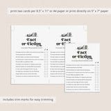 Fun Party Game for Book Lovers | Fact or Fiction Printable